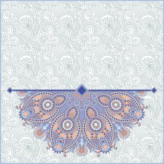 ornamental template with circle floral background N4