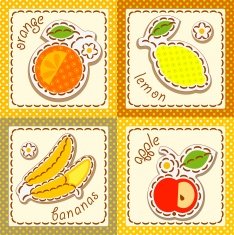 fruits set cards