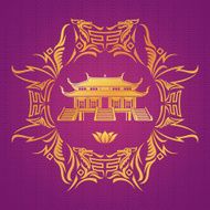 Asian Background with Ornament