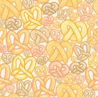 Pretzels Seamless Pattern Background