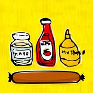 Hot dog Sauces and a Wiener N2