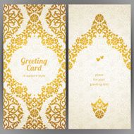 Vintage ornate cards in oriental style N71