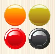 blank plastic glass shiny internet button illustration
