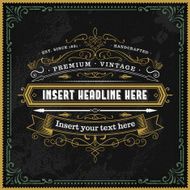Calligraphic Chalkboard Vintage Label