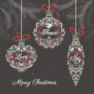 Peace Love Joy Christmas Ornaments