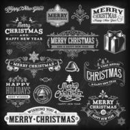 Christmas Label Set - Chalkboard