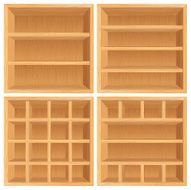 Wood Shelves Vector Image