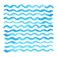 Abstract watercolor blue wave pattern