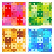 Seamless jigsaw puzzle patterns N2
