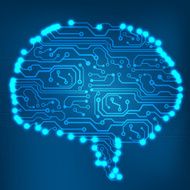 Circuit board computer brain Vector illustration N65