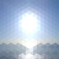 Sun over the sea - Abstract geometric background N2