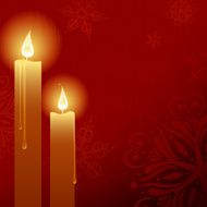 Xmas background with two candles