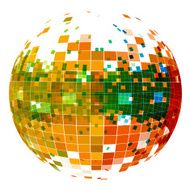 abstract check ball technology pattern background