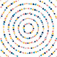 Color dot mandala Circle vector pattern N3