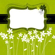 green floral frame N6