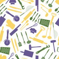 home kitchen cooking utensils color pattern eps10 N2
