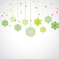 abstract green snowflake pattern background