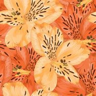 Beautiful seamless background with yellow and orange alstroemeria flower