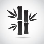 Bamboo icon isolated on white background N2