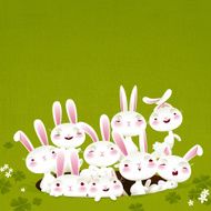 Bunch of bunnies Very detailed EPS8