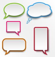 Colorful abstract speak bubbles template