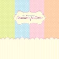 Pastel patterns with polka dots
