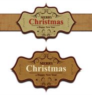 Christmas and New Year Labels