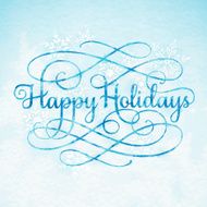 Holiday Greetings with Watercolor Calligraphy