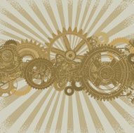 Steampunk gear background N2