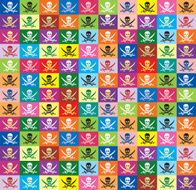 Jolly Roger seamless background N2