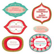 Set of Christmas Wishes and Holiday Frames