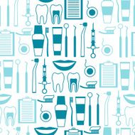 Medical seamless pattern with dental equipment icons N4