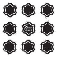 Grunge abstract textured vector badges N3
