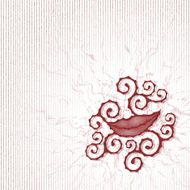 Smiling lips on striped background