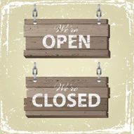Open and closed signs N2