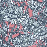 Seamless flower pattern Vector illustration N9