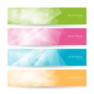 Set colorful polygonal banners vector illustration N3