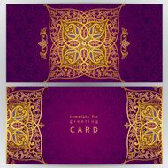 Vintage ornate cards in oriental style N74