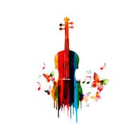 Violin colorful design