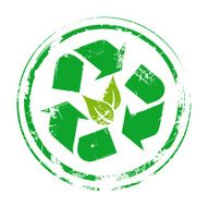 Green recycling stamp
