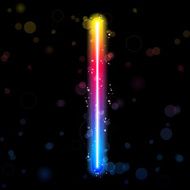 Alphabet Rainbow Lights Glitter with Sparkles N16