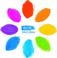 Rainbow colors vector marker stains flower
