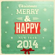 Christmas Greeting on Vintage Background