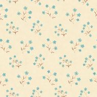 Vintage seamless pattern with watercolor flowers N3