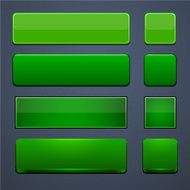 Green high-detailed modern web buttons N6