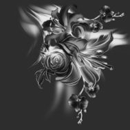 Roses lilies and orchids Vintage elegant style N2