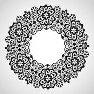 Ornamental round lace pattern textured background