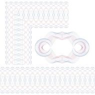 Set of decorative guilloche elements N2