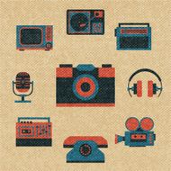 Vintage media icons N2