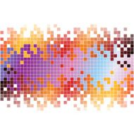 Abstract digital background with colorful pixels